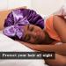 WEIPAO Silk Satin Bonnet for Curly Hair - Large Reversible Sleep Cap in Navy+Rose - Buy Online on GoSupps.com