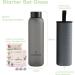 Waterdrop Starter Set Glass - 600ml Black Frosted Bottle + 18 Sugar-Free Microtrinks in 6 Fruity Varieties | Tasting Package for Refreshing Beverages - Buy Online on GoSupps.com