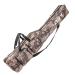 Leo Fishing Tackle Storage Bag 130cm/4.27ft Portable Fishing Rod Reel Organizer Fishing Pole Gear Tool Cases Carrier Two Layer Durable Oxford Large Capacity Travel Fishing Cover Bag Khaki Camouflage