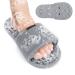 Globalstore Shower Foot Scrubber  1 PCS Non-Slip Foot Scrubber with Soft Silicone Bristles  Foot Cleaner Bath Accessories for Exfoliating Dead Skin Feet Clean Improving Circulation Soothing Tired Feet Grey
