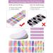 EBANKU Semi Cured Gel Nail Strips 20 Stickers Colorful Rainbow Gel Nail Polish Stickers Wraps Adhesive Gel Nail Stickers with Nail File Stick and Sealing Strip (UV/LED Lamp Required) - Buy Online on GoSupps.com
