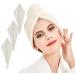 BWHM hair towel microfiber towel for the hair as quickly dry super absorbent and soft hair turban with two buttons for all hair types 3 pieces 25 x 65 cm khaki