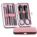 PSGS 8 PCS Nail Clipper Kit Stainless Steel High Hardness Curve Edge Black Pink Nail Cutter Scissor Tweezer Manicure Pedicure Tools (Color : 03) - Buy Online on GoSupps.com