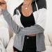 Women's Fall Color Block Zip-Up Hoodie with Pockets - Large Gray - Buy Online on GoSupps.com