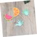 ibasenice 144 pcs kids decor cake toppers cake decorations fruit decor hawaiian decor Hawaii fruit toppper Hawaii toppper Hawaii cupcake toppper decorate top hat Insert card the summer child - Buy Online on GoSupps.com