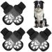 Eyein 3 pairs double-sided anti-slip socks for dogs soft dog socks Pfot protection with adjustable Velcro fastener for hardwood floors indoors black S S black (3 pairs)