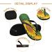 Mnsruu Floral Sunflower Flip Flops - XL Comfortable Footwear for Home Hotel Spa & Travel | Unisex Design - Buy Online on GoSupps.com