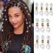 Woeoe Pearls Dreadlock Accessories Silver Cuff Hair Charms African Hair Jewelry for Women Braids (10PCS)