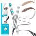 treStiQue Eyebrow Microblading Pen  Eyebrow Pencil with an Upgrade Micro-Fork Tip Applicator  Waterproof Long-Lasting Microblading Pencil for Eyebrows  Microblading Pen for Natural Looking Brows Makeup Dark Brown