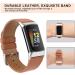 Tobfit Genuine Leather Band for Fitbit Charge 5 - Brown | Replacement Watchband Straps for Men and Women | Fits Wrist Sizes 5.7 - 8.7 | Accessories for Fitbit Charge 5 - Buy Online on GoSupps.com