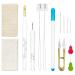 UCATQ Hand U Journey Embroidery Punch Needle Start Set & Punch Needle Beginner Kit  2 Different Adjustable Punch NeedleTool with 9x9 Monk's Cloth