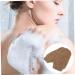 FOMIYES 2pcs Exfoliating Body Scrub Gloves Set - Natural Bathroom Shower Mitts for Smooth Skin - Beige - Buy Online on GoSupps.com