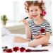 SHINEOFI 10pcs Diy Accessories Hair Barrettes Sewing Crochet Flowers Diy Headdress Supplies Petals Patch Claret 4X4X1.5CM - Buy Online on GoSupps.com