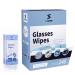 Lens Cleaning Wipes Glasses Wipes 250 Count Pre-Moistened Quick Dry Individual Wrapped with a Carrying Box Suitable for All Types Glasses and Electronics Screen