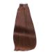 Tape In Hair Extensions #4 Chocolate Brown - 40cm Remy Human Hair - 100% Real Hair with Adhesive Tape - Novon Hair Extensions - Buy Online on GoSupps.com