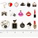 BigOtters 38PCS Mini Gold Plated Enamel Charm Set - Women Makeup Fashion Charms Pendant with Golden Ear Hooks for Jewelry Making - Buy Online on GoSupps.com