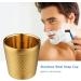 Premium Stainless Steel Soap Bowl | Barber Razor Cup for Men | Wet Shaving Tools - International Shipping Available - Buy Online on GoSupps.com