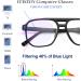Feizedy Retro 70s Reading Glasses - Blue Light Filter Square Nerd Glasses for Men & Women - Clear Lens +1.50 Black - Buy Online on GoSupps.com