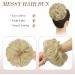 FESHFEN Messy Bun Hair Piece Synthetic Wavy Curly Chignon Ponytail in Light Bleach Blonde - 38g | Updo Hairpiece for Women, Girls, Kids - Buy Online on GoSupps.com