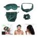 Comfortable Eye Mask Set - Soft Night Blindfold & Travel Covers | Women's 4-Piece Hair & Makeup Set in Miss Hair Green - Buy Online on GoSupps.com
