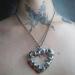 OralGos Thorn Heart Pendant Necklace - Vintage Punk Style Clavicle Chain Choker Jewelry for Street Style Enthusiasts - Buy Online on GoSupps.com