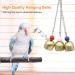 Yue Budgie Toys 7 Pcs Bird Toys Natural Coconut Bird Cage with Ladder Hanging Swing Climbing Hammock Rotated Ladder Wooden Chewing Toy Bells parrot toys for Birds parrots Love Birds Mynah - Buy Online on GoSupps.com
