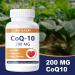 JOEYUUON CoQ10 Supplement 200mg Daily Coenzyme Q10 for Energy & Wellness Non-GMO Gluten-Free 200 Capsules - Buy Online on GoSupps.com