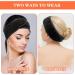 Sibba 3 Pack Spa Headband Adjustable Headband for Face Wash Makeup Beauty Facial Loop Yoga Headband Self-Adhesive Towel (Black) - Buy Online on GoSupps.com