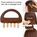 Wooden Scalp Massager - Handheld Relaxation Tool with 5 Combing Tips | Multifunctional Head Massage Comb for Full Body Use Legs & Neck - Buy Online on GoSupps.com