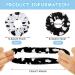 10 Piece Cow Print Scrunchies - Elastic Hair Ropes for Women & Girls - White & Black - Hair Accessories & Party Decor - Buy Online on GoSupps.com