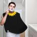 Yellow Floral Butterfly Beard Bib | Sunflower Hair Catcher | Non-Stick Grooming Cloth for Shaving & Trimming | Stylish Salon Cape Apron | Perfect Gifts for Men - Buy Online on GoSupps.com