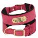 Pet artist 5 cm Wide Personalized PU leather dog collar for large dog with soft thick padded dog collar with a engraved name for Rottweiler Dog Fit Hals 48-58cm XL: Neck 48-58cm Width 5cm red engraved