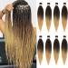 Xtrend 20 inches Ez Braids 8 Packs Previous Simple Braid Hair Extension For Box Braids Hair Ombre Blonde Hot Water Setting synthetic fiber hair extensions T27# 20 inches (pack with 8) T27#