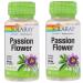 SolaRay Passion Flower (Passiflora Incarnata, Aerial with Blossoms) 350 Milligrams (100 VegCaps) Pack of 2