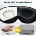 3D Contoured Sleep Eye Mask for Men and Women - 100% Light Blockout, Adjustable Strap, Soft Comfort Eye Shade - Perfect for Sleep, Travel, Yoga, and Eyelash Extensions - Black - Buy Online on GoSupps.com