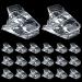 20PCS Nail Tips Clip for Quick Building Nail Extension Clamps and Fixing Nail Dual Form Fake Nail Tip with Thread and Convex Design for Finger DIY Manicure Nail Art Tool 20 Count (Pack of 1)