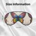 SSIMOO Rainbow Butterfly Print Eye Mask - Ultra-Soft Light-Blocking for Restful Sleep | International Shipping - Buy Online on GoSupps.com