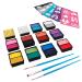 SWACC Kids Face Paint Kit - 20 Washable Colors + Glitter  Stencils & Brushes - Safe  Non-Toxic Body Makeup for Halloween Party - Buy Online on GoSupps.com