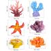 UEETEK 6-Pack Multicolor Sea Star & Coral Aquarium Decor - Realistic Fake Ornaments for Fish Tank Decoration - Buy Online on GoSupps.com