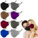 Washable Reusable Cloth Face Mask - 4 Ply Cloth Mask for Women Men, Teens, Breathable with Nose Wire & Adjustable Ear Loop 8 Count (Pack of 1) Color-1