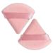 PROUSKY Triangle Powder Puffs Soft Makeup Velour Puff Cotton Mini Powder Puff for Pressed Loose Powder Cosmetic Foundation Sponge Mineral Wet Dry Makeup (2 Pieces Triangle Dark Pink) 2 Pieces Triangle Dark Pink