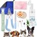 Dog Paw Cleaner dog paw cleaner Pet Pfote Cleaning set with 150ml/5.12fl.Oz clean foam microfiber towel feet balm electrical paw trimmer with led light nail knip