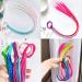 Colorful Hair Extensions - Braided Neon Hairpieces for Kids | Pack of 6 Synthetic Colored Braids with Elastic Bands - Buy Online on GoSupps.com