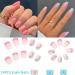 Square False Nails Short 24PCS with Glue - Wavy Fake Nails for Women - Buy Online on GoSupps.com