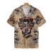 HYPERFAVOR Skull Barber Shirts for Men- Casual Short Sleeve Barber Skull Shirt Men- Barber Hawaiian Shirts for Men Small V6