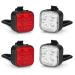 Akale Rechargeable Bike Light Set, LED Bicycle Lights Front and Rear, 4 Light Mode Options, Bike Headlight, IPX4 Waterproof, Easy to Install for Kids Men Women Road (2 Pack Black)