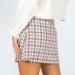 Elegant Women's Short Winter Skirt - High Waist Cord Ruffle Mini Skirt - A-Line Wrap Dress - Pink - Buy Online on GoSupps.com