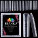EBANKU 120pcs Clear Full Cover Dual Nail System Form Shape Flat Acrylic Nail Extension Tips Nail Art Manicure Tools Smooth