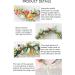 Floral Crown Headband Flower Hair Garland Headband Bridal Flower Hair Wreath Headpiece with Ribbon for Wedding Party Halloween Costume - Buy Online on GoSupps.com