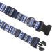 Mihqy Bohemian Blue Dog Collar - Adjustable Soft & Comfortable for All Sizes (25-40 cm) - Stylish Floral & Geometric Design for Small Medium & Large Dogs - Buy Online on GoSupps.com